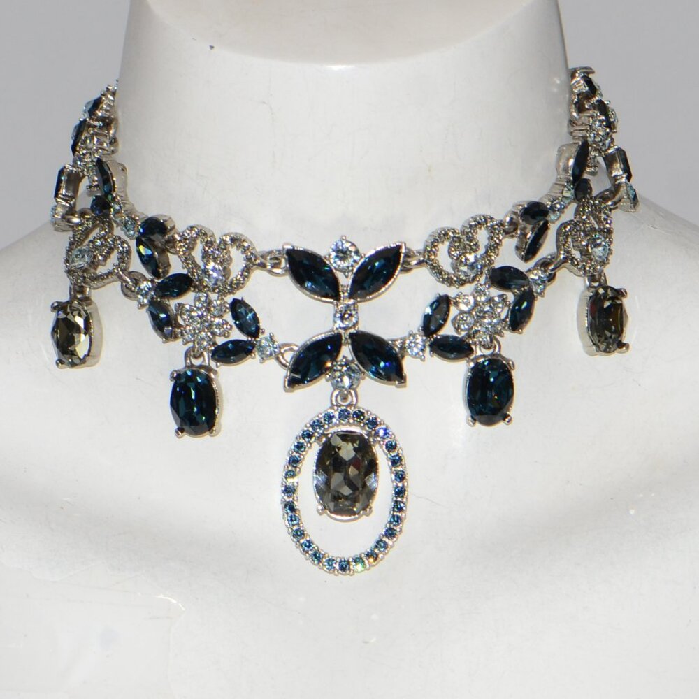 Oscar De La Renta Crystal Choker Necklace - Picture 1 of 5